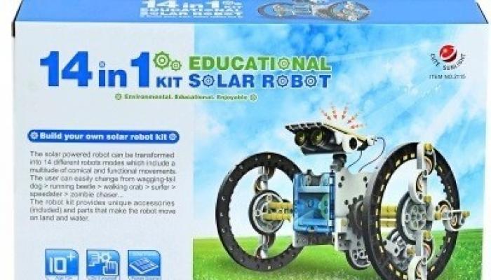 Solar-powered construction robot
